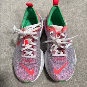 Nike Kids Pink and Green Sneakers